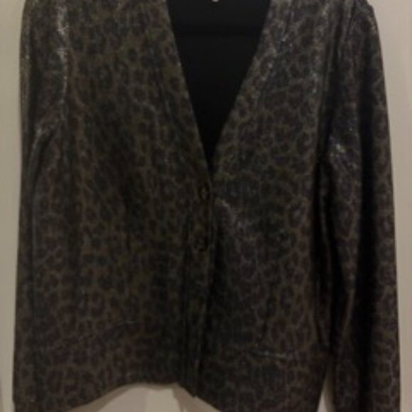 NWOT GANNI Women's Black and Green Cardigan - Picture 4 of 5